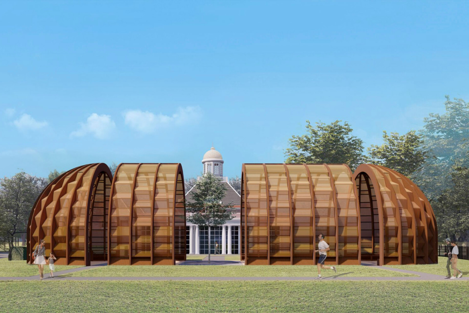 „A Capsule in Time“ von Marina Tabassum ist der 24. Serpentine Pavillon. Rendering © Marina Tabassum Architects (MTA). Courtesy Serpentine