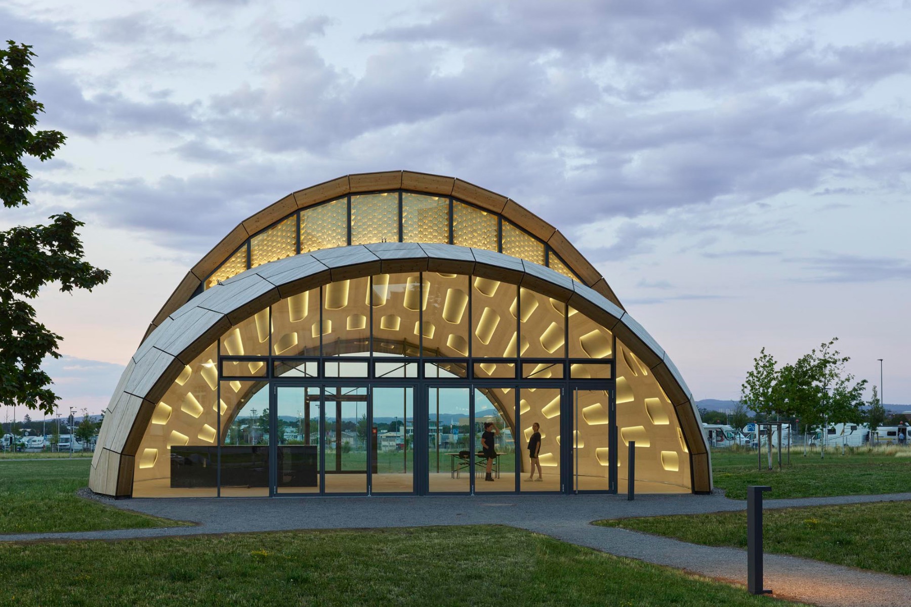 LivMatS Biomimentic Shell, © ICD/ITKE/IntCDC University of Stuttgart, Photo: Roland Halbe