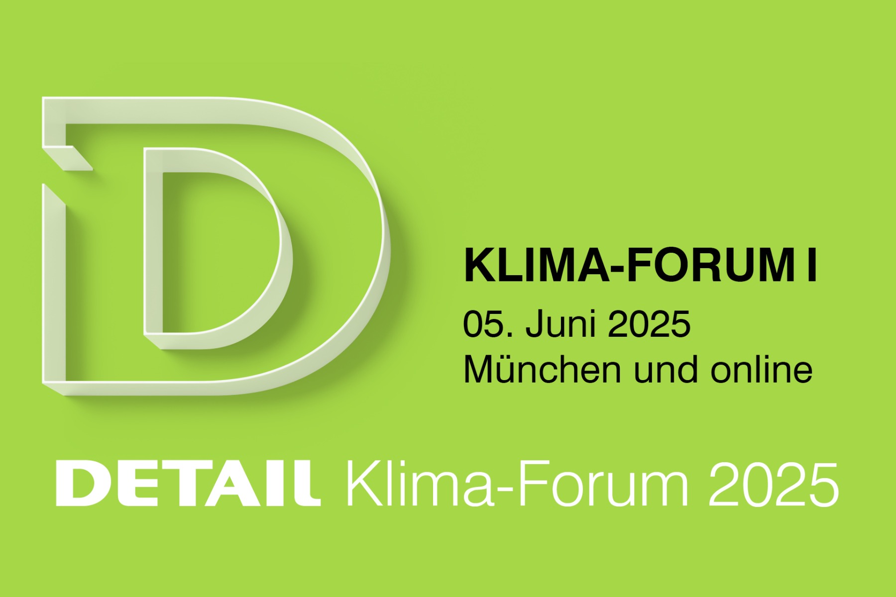 DETAIL Klima-Forum München am 05. Juni 2025